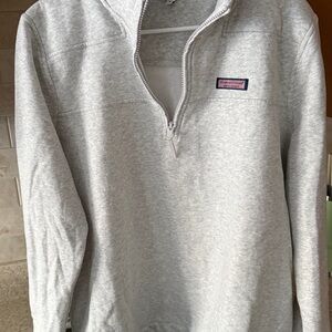 Vineyard Vines Light Gray Half-Zip Sweater